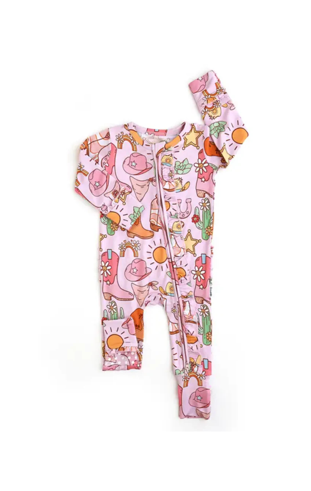 Lainey Ruffle Zip Bamboo Onesie