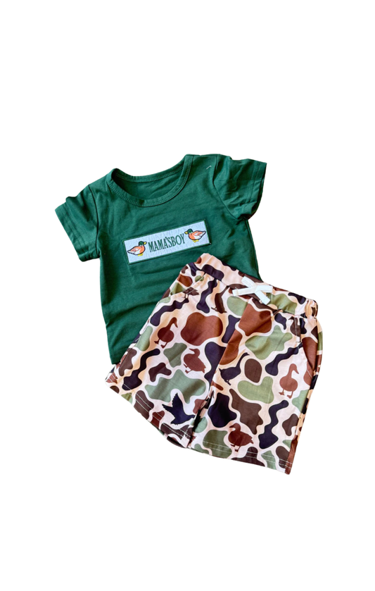Mama's Boy Mallard Short Youth Set