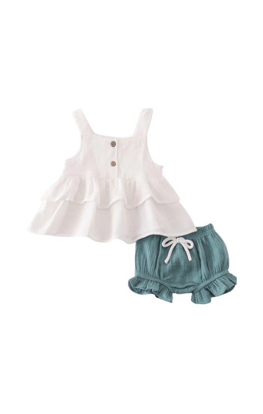 Muslin Ruffle Baby Set