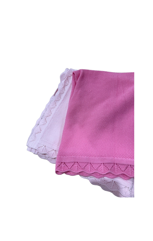 Blank Scallop Edge Knit Blanket