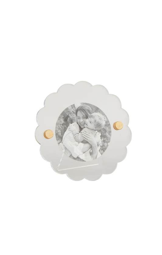 Round Scallop Acrylic Frame By Mudpie