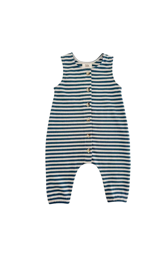 Steele Blue Stripe Ribbed Bubble