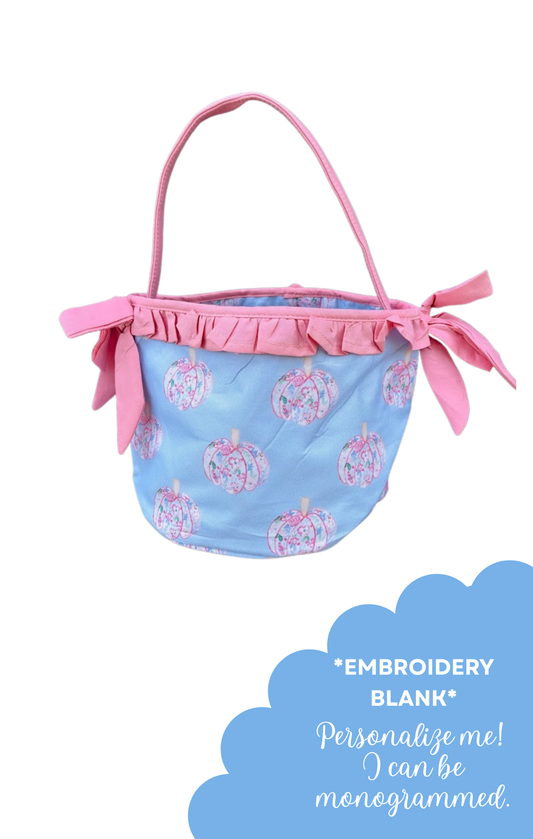 Halloween bucket - Pink W/Ruffles