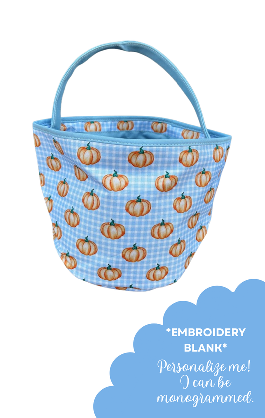 Halloween Bucket - Blue Pumpkins