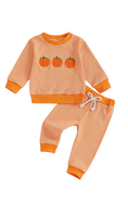 Load image into Gallery viewer, Halloween Pumpkin Striped Embroidery Set
