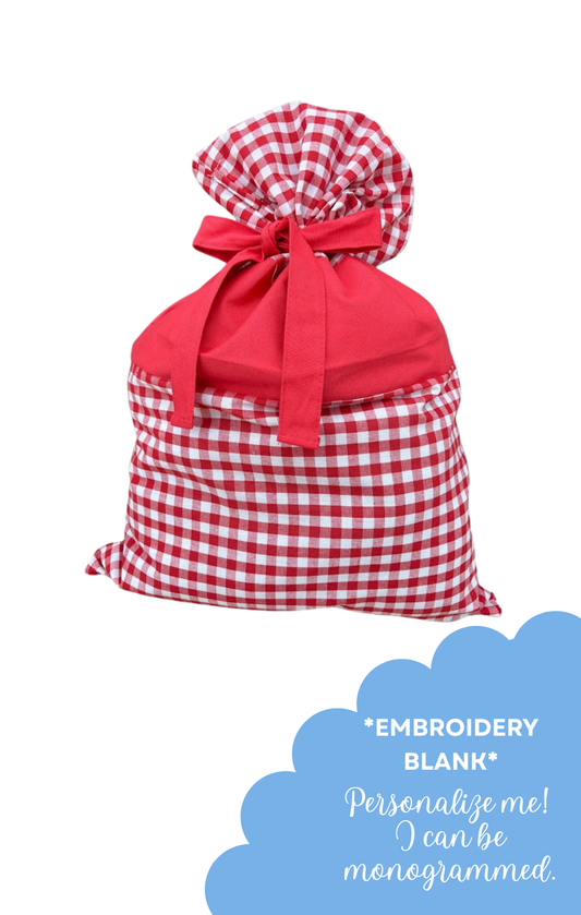 Gingham Santa Sack