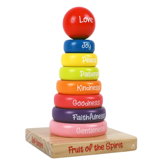 Wooden Puzzle - Fruit of the Spirit Stacking Rings