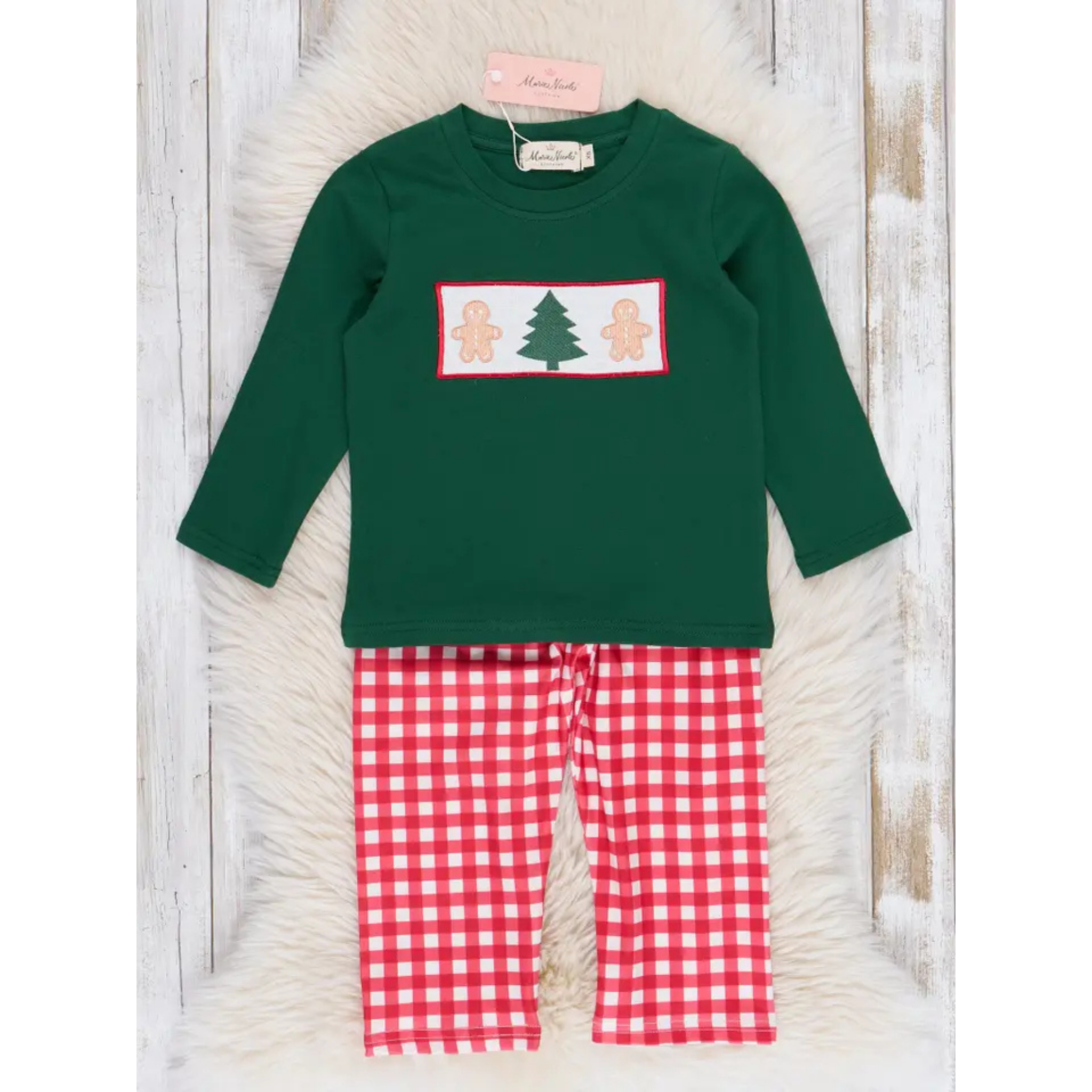 Evergreen Smocked Outfit