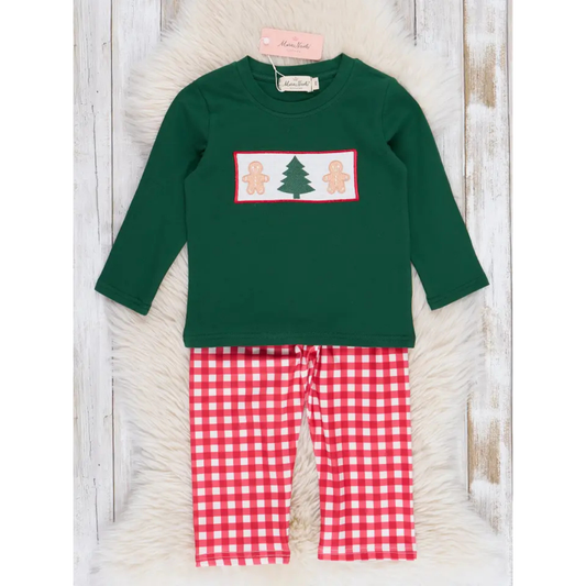 Evergreen Smocked Outfit