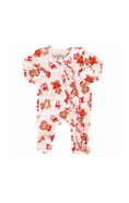 Load image into Gallery viewer, Beary Christmas Ruffle Zipper Footie | Pink
