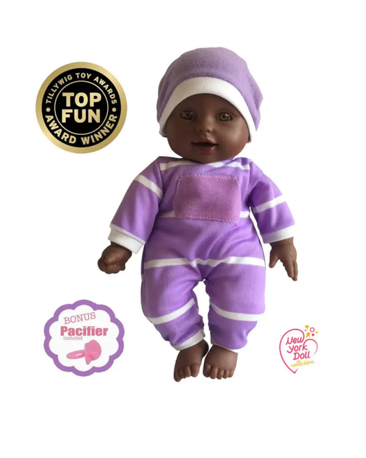 Doll Striped W/ Pacifier Purple