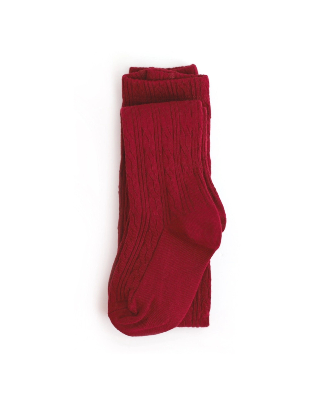 Crimson Cable Knit Tights