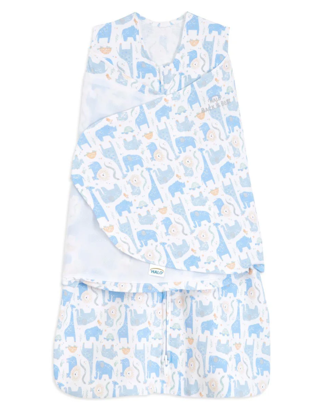 Halo Blue Safari Cotton Sleepsack Swaddle