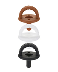 Load image into Gallery viewer, Sweetie Soother Set of Three Coffee and Cream

