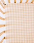 Load image into Gallery viewer, Honey Gingham Bamboo Crib Sheet
