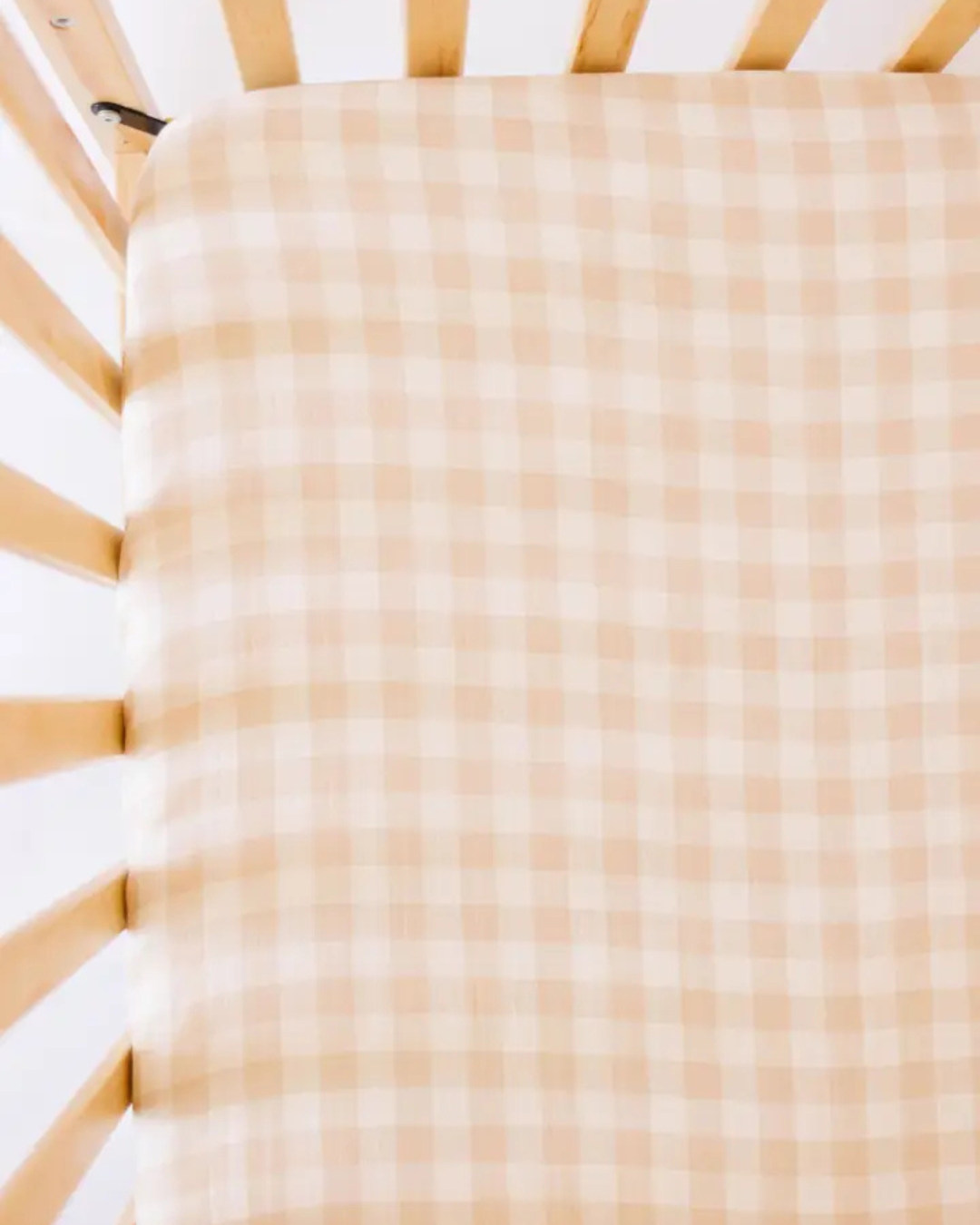 Honey Gingham Bamboo Crib Sheet