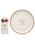 Load image into Gallery viewer, Santa Christmas Cookie Plate And Milk Jug
