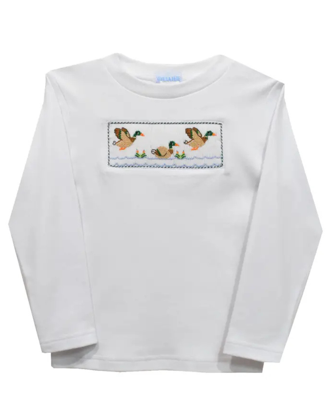 Mallard Ducks Smocked Long Sleeve Shirt