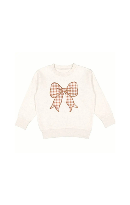 Gingham Bow Patch Sweatshirt
