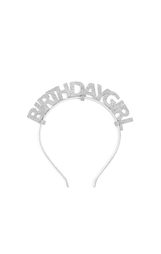 Silver Birthday Girl Headband