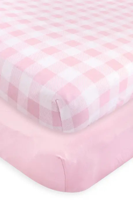 Light Pink Touched By Nature Organic Crib Sheet