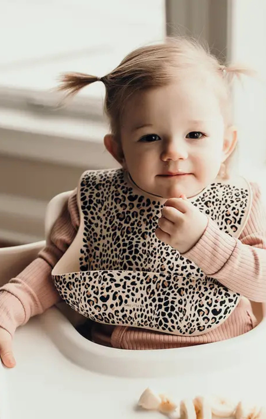 Leopard Print Silicone Bib
