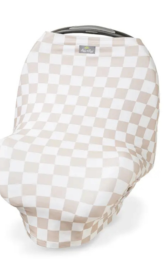 Taupe Checkerboard Mom Boss Multi-Use Cover
