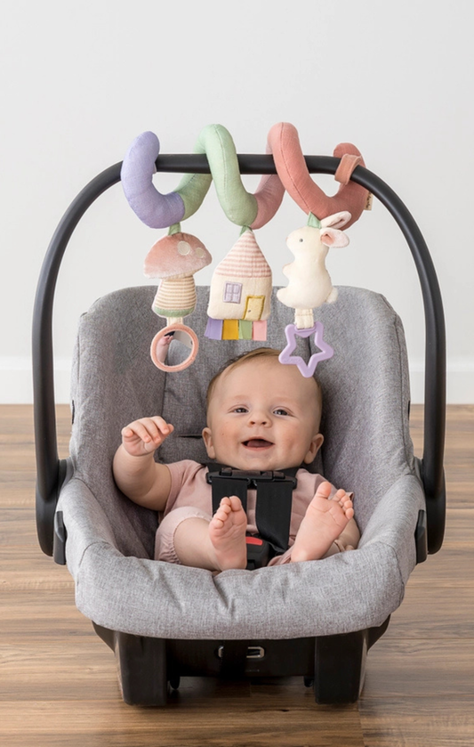 Itzy Bitzy Pastel Spiral Car Seat Activity Toy