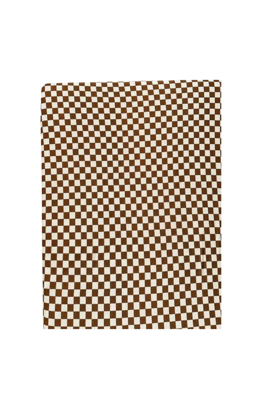 Bamboo Fitted Crib Sheet - Toffee Checkered