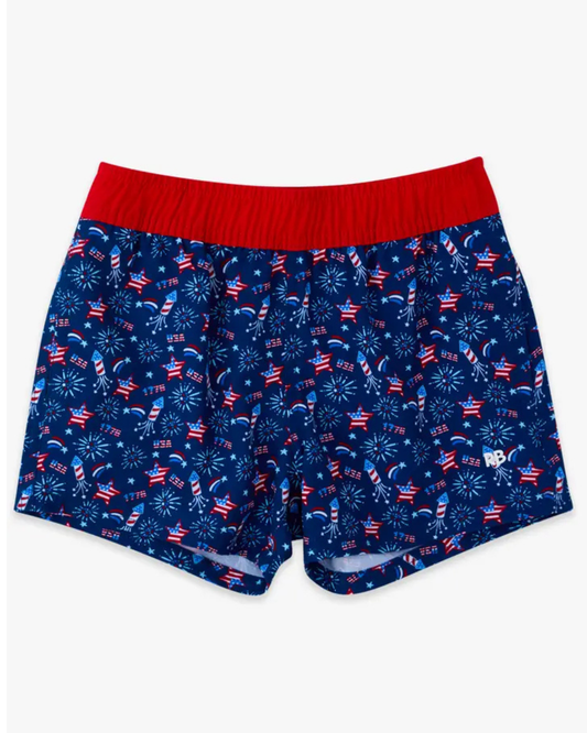 Red White Boom Performance Court Shorts