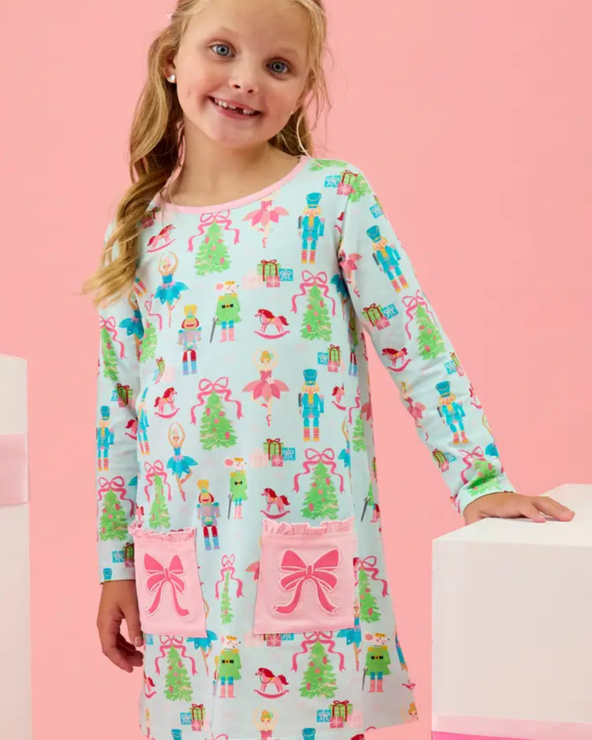 Knit A Line Dress- Nutcracker Wishes