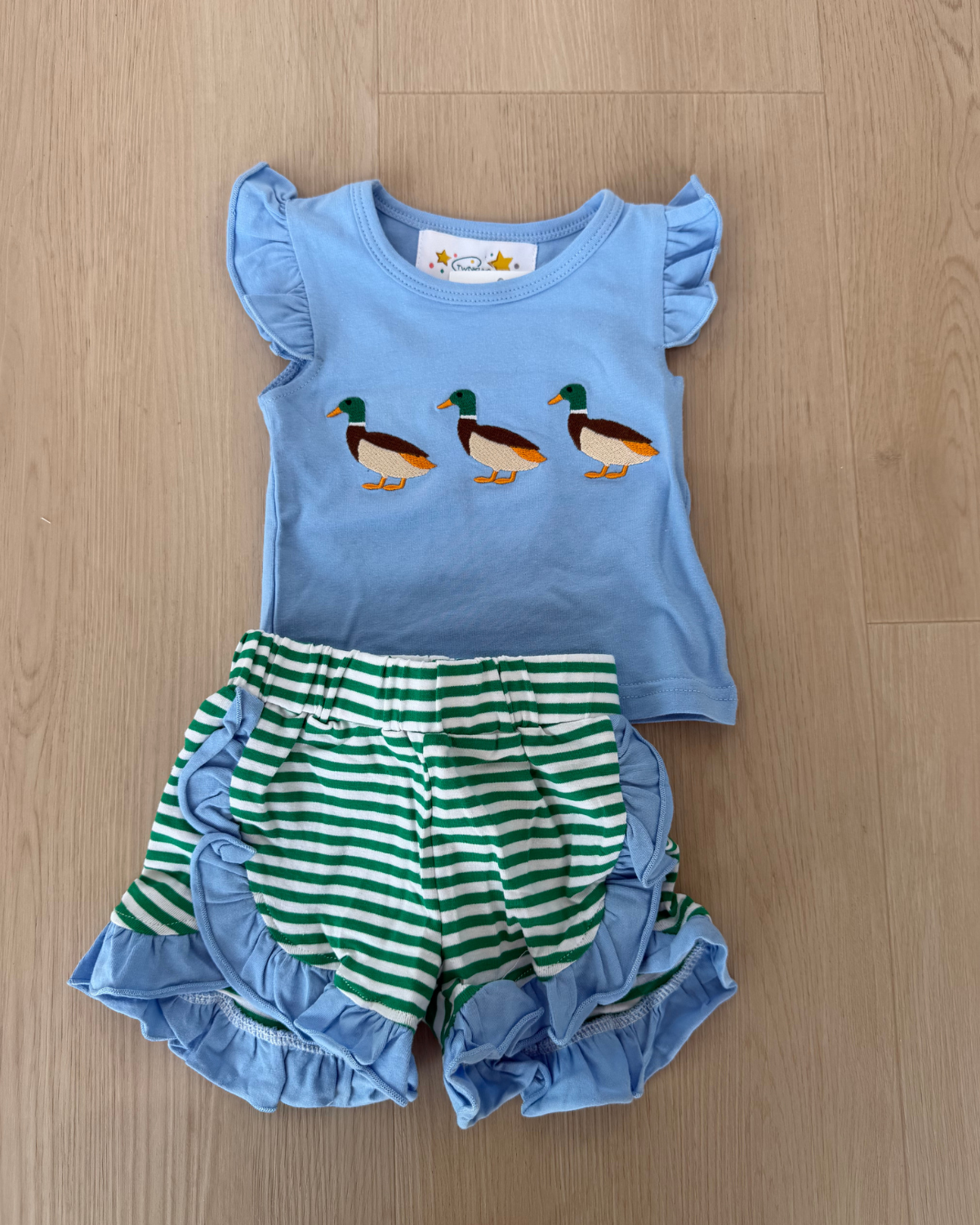 Girl's Mallard Duck Shorts Set