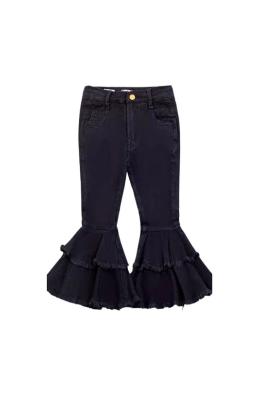 Black Denim Flares