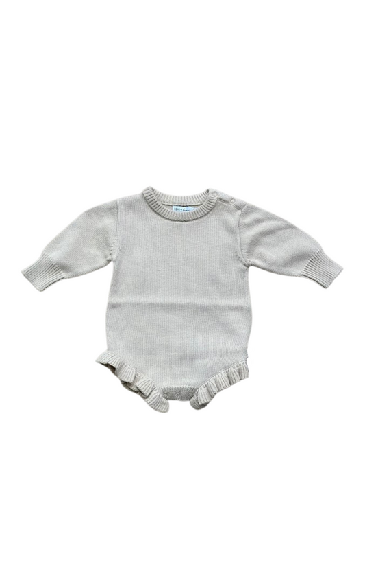 Ivory Knit Ruffle Onesie