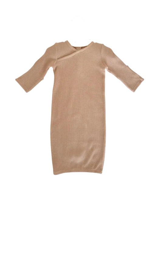 Tan Organic Waffle Gown