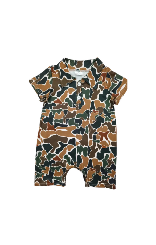 Baby Dark Camouflage Romper