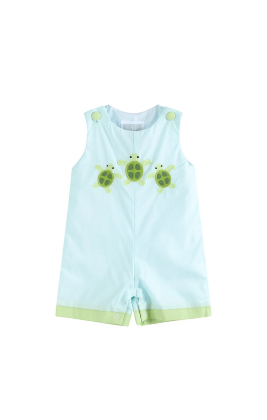 Blue Baby Turtles Shortalls