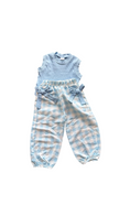Load image into Gallery viewer, Blue Top and Plaid Pant Set

