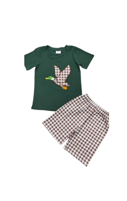 Boys Checkered Duck Set