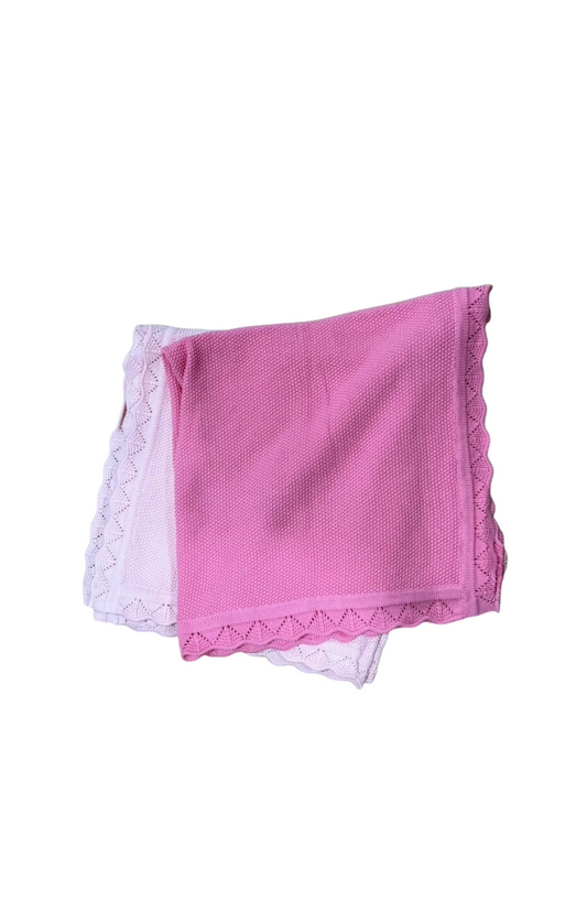 Blank Scallop Edge Knit Blanket