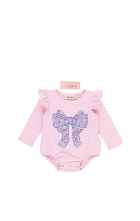 Delicate Flower Bow Ruffle Bubble