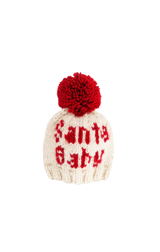 Santa Baby Hand Knit Beanie Hat Baby & Kids