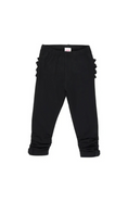 Load image into Gallery viewer, Baby Girls Black Ruched Bow Leggings
