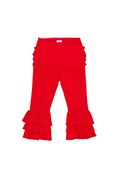 Load image into Gallery viewer, Baby Girls Red Ruffle Flare Pants
