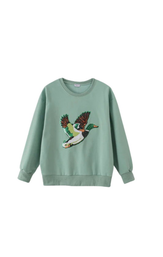 Duck Sequin Kid Sweatshirt