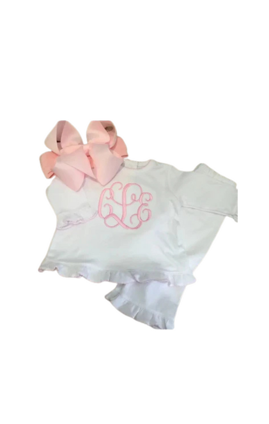 Pima Ruffle Pant Set