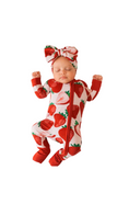Load image into Gallery viewer, Strawberry Bamboo Zipper Romper Pajamas
