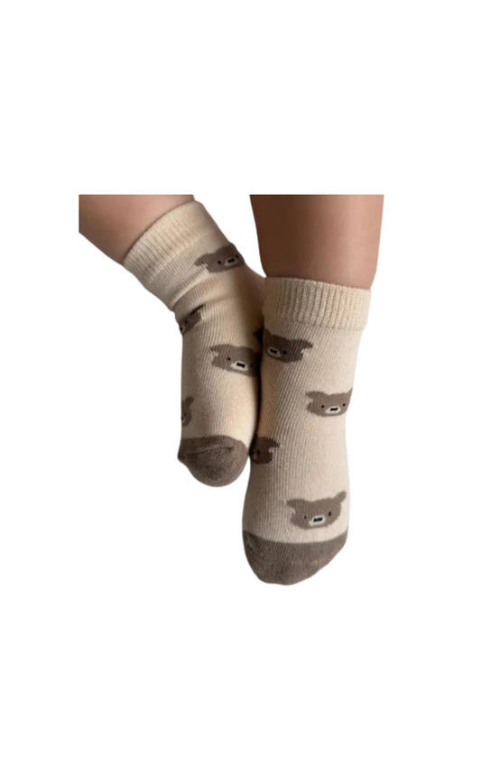 Little Bear Baby Socks - Cream