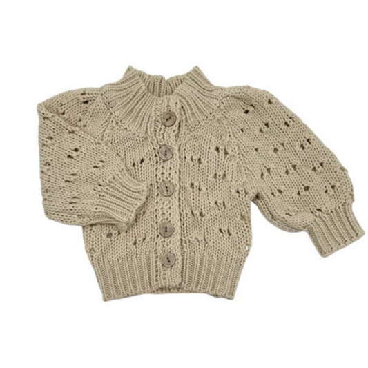 Pointelle Knitted Cardigan