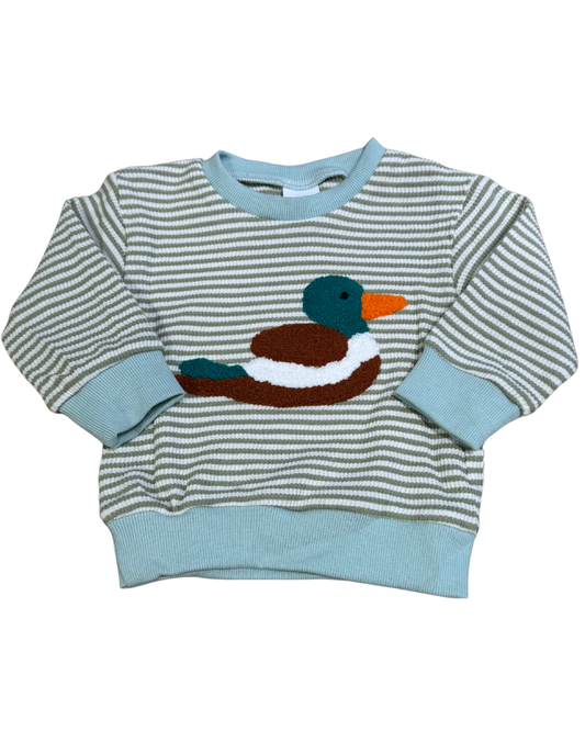 Waffle Knit Striped Mallard Lounge Set